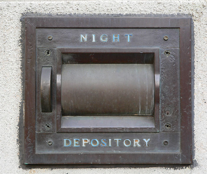 Night depository slot