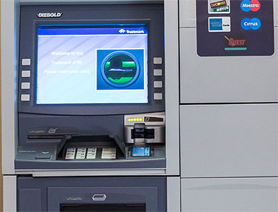 Front of a Trustmark Automated Teller Machine.