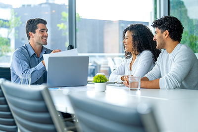 couple meeting with an advisor