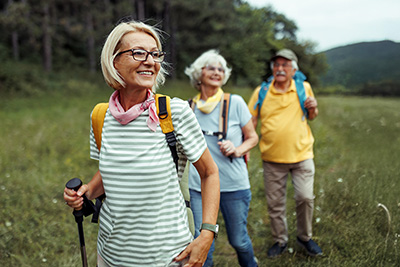 retirees hiking