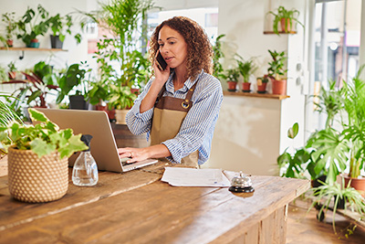 woman in plant store