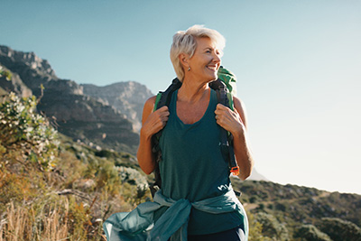 woman hiking